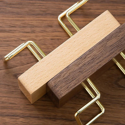 WoodDesk Card Holder Organizer Stand