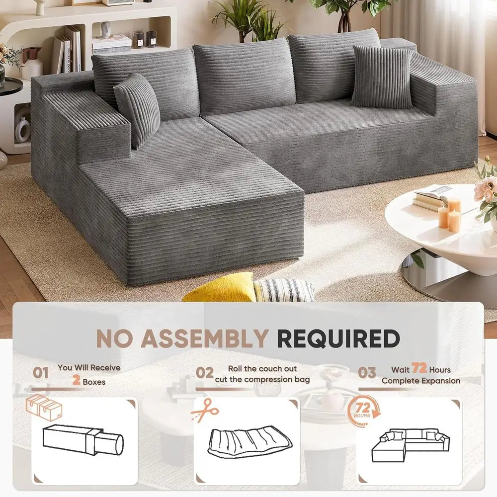 L-Shape Chaise Cloud Sofa