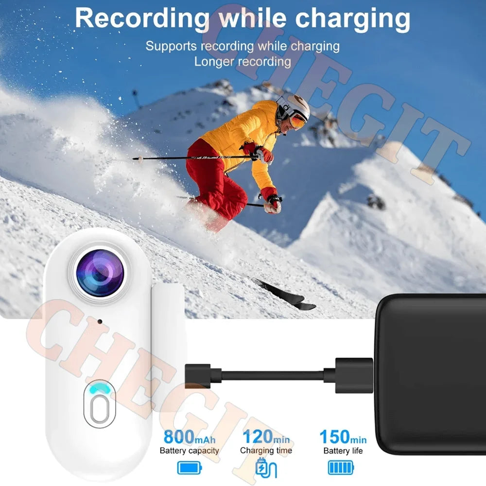 1080P Mini Action Camera, Helmet & Bike Mount