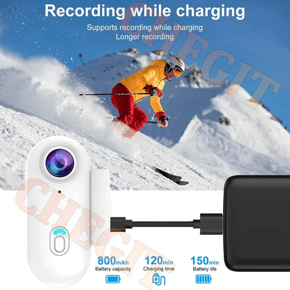 1080P Mini Action Camera, Helmet & Bike Mount
