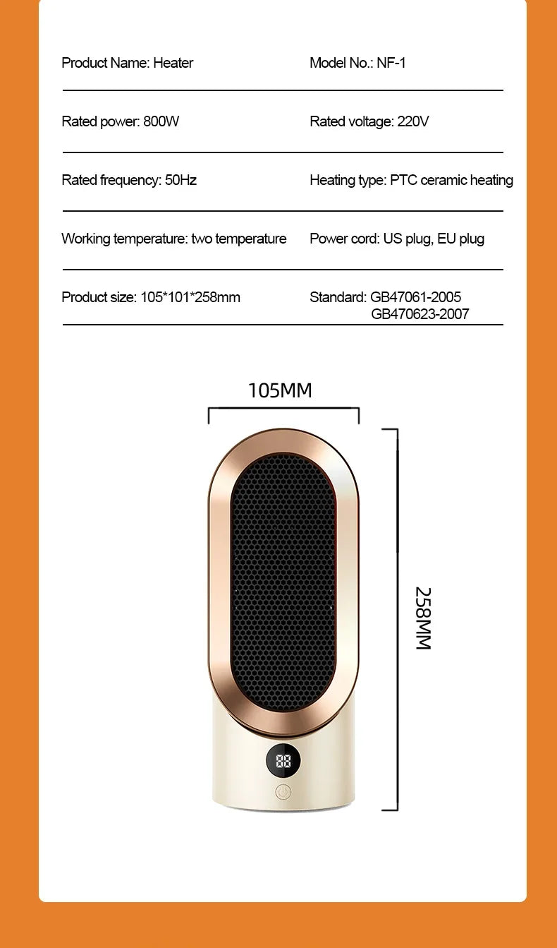 PTC Ceramic Desk Heater