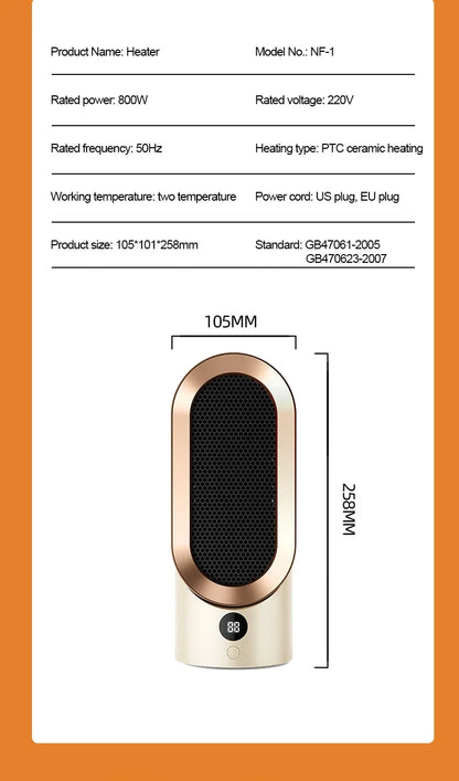PTC Ceramic Desk Heater