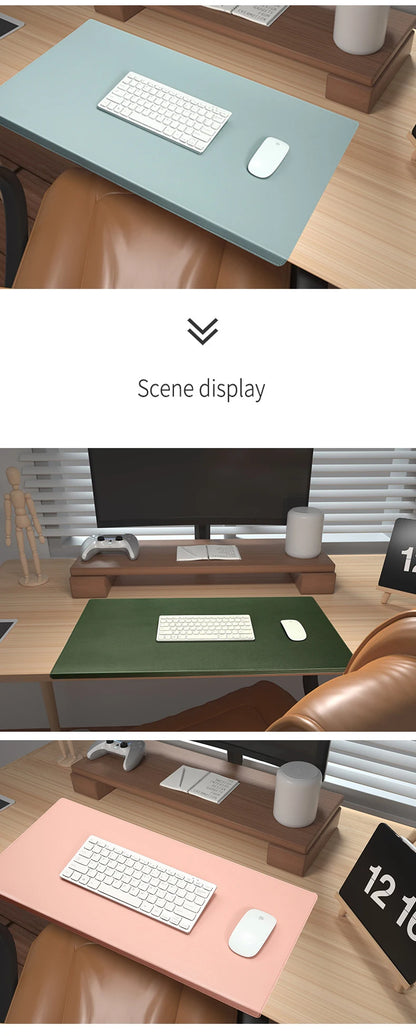 PU Leather Desk Mat with Wrist Support