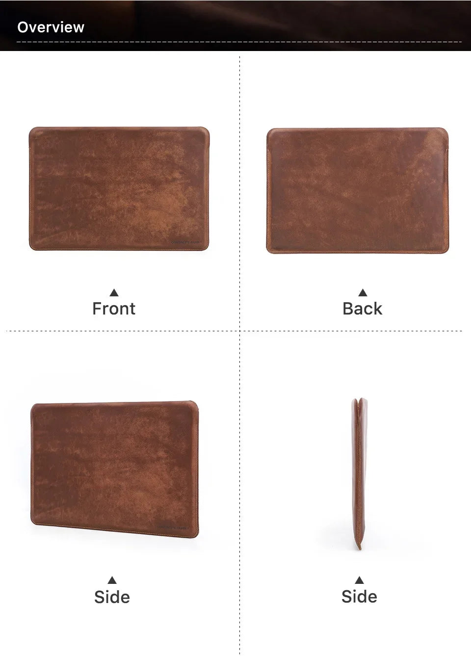 Hand-Made Cowhide Leather Laptop Bag