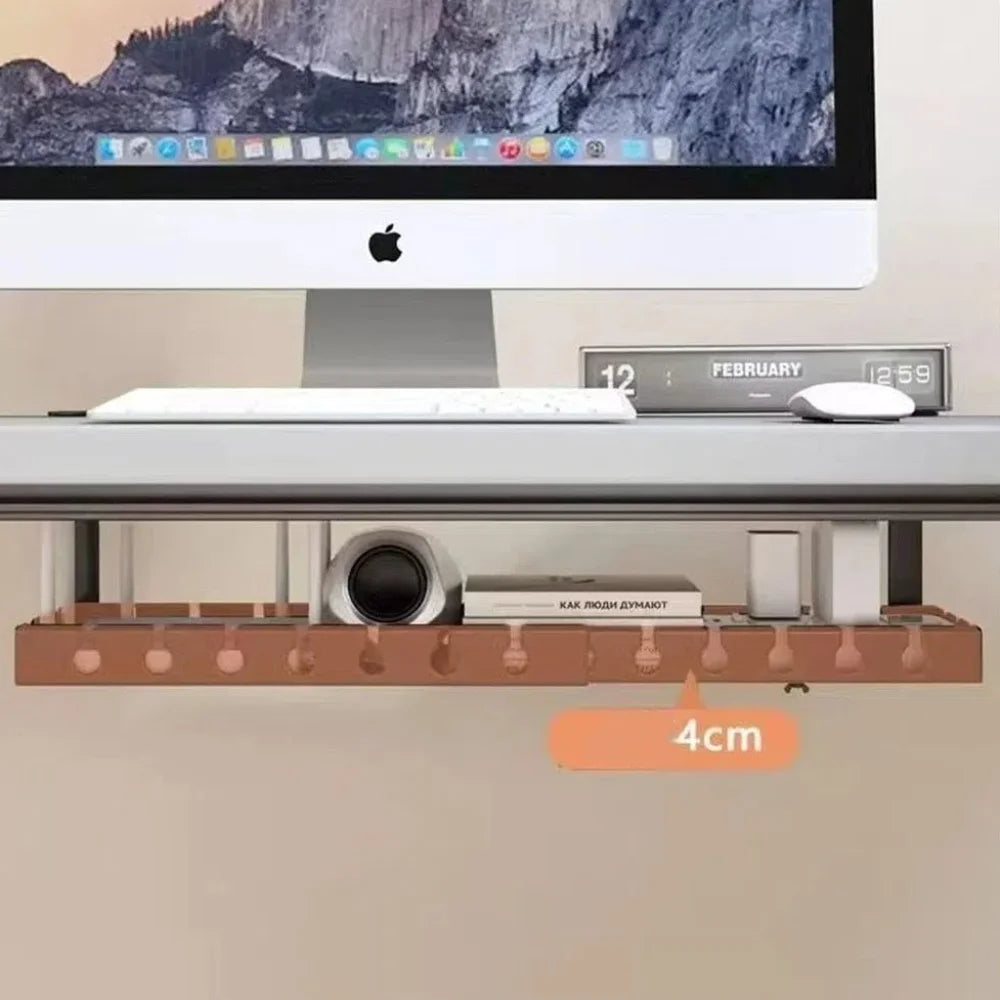 Extendable Under-Desk Cable Management Tray