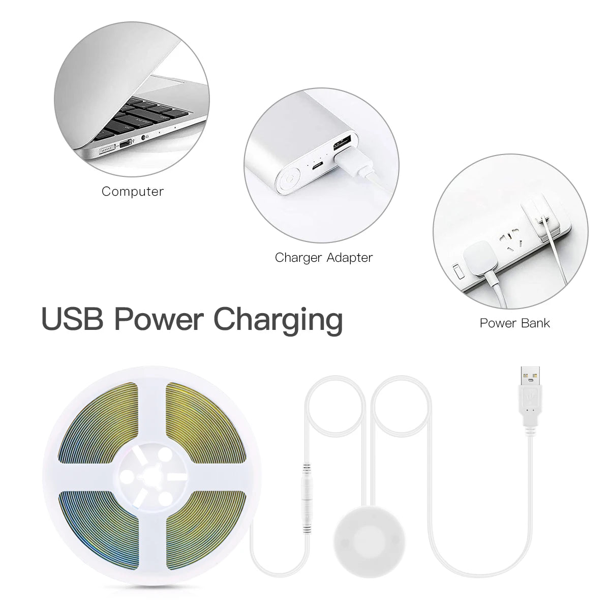 USB COB LED Desk Strip Light