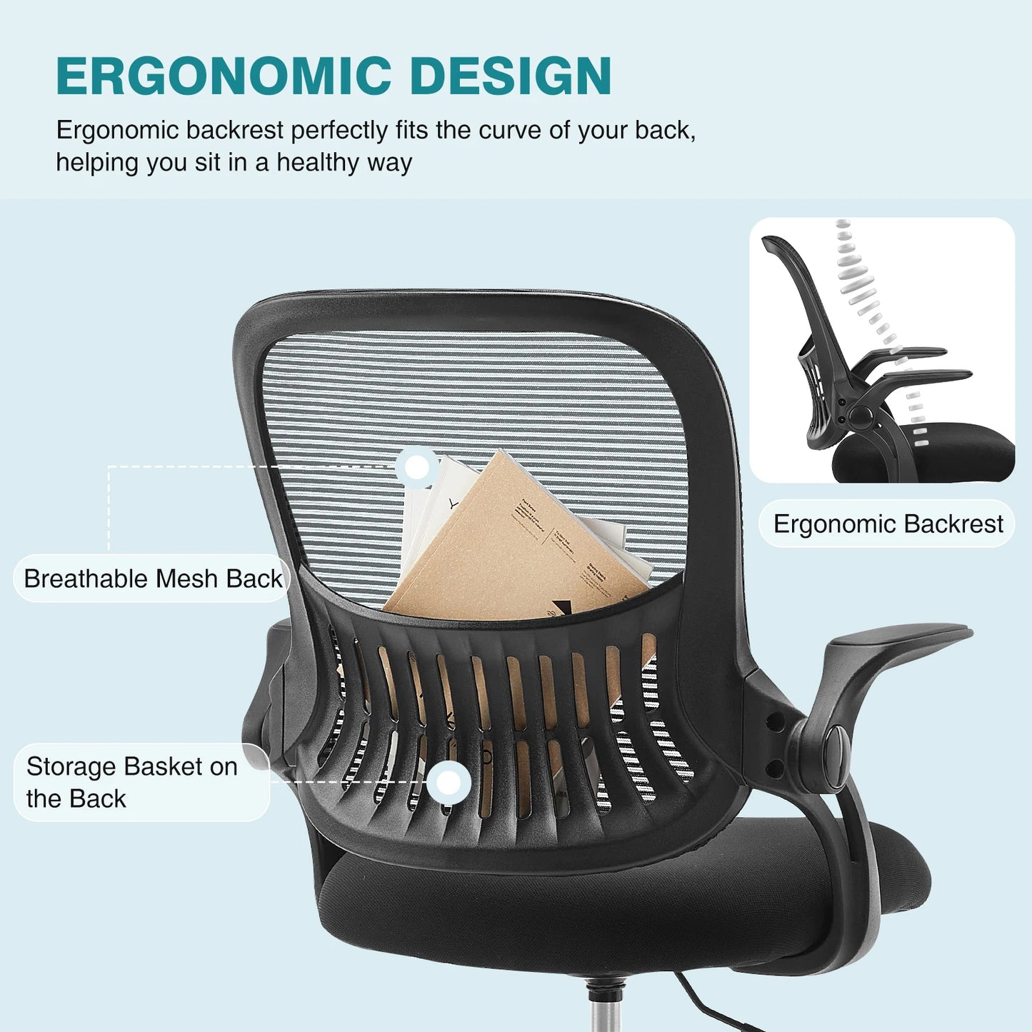 Ergonomic Mesh Backrest Desk Chair