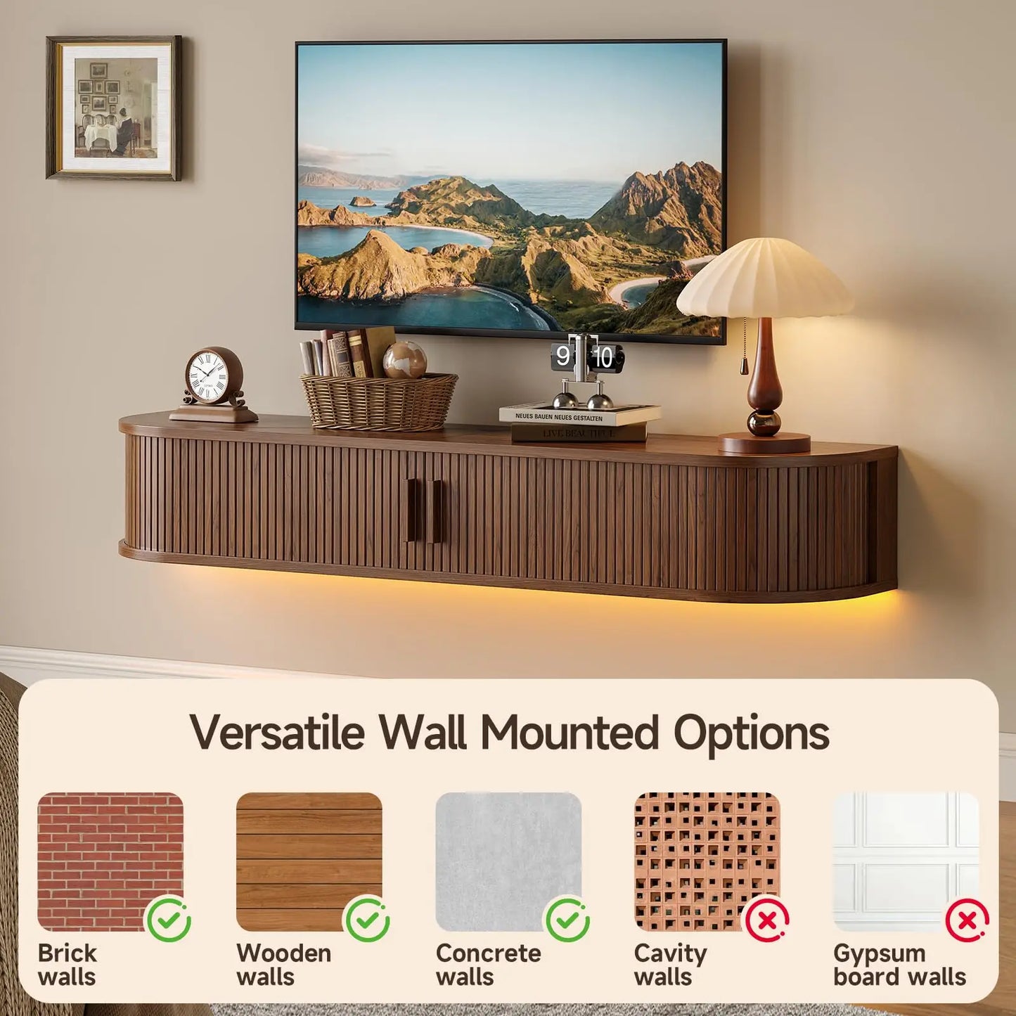 Aldric Floating Media Console