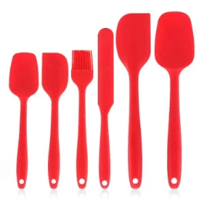 6-Pc Silicone Spatula Set for Baking & Cooking