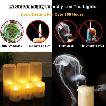 Rechargeable LED Candle Timer Set (6-Pack)