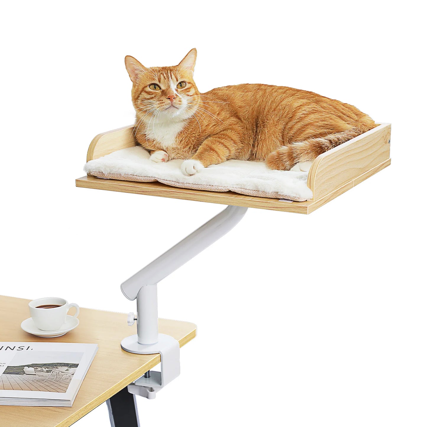 360° Rotatable Cat Desk Bed