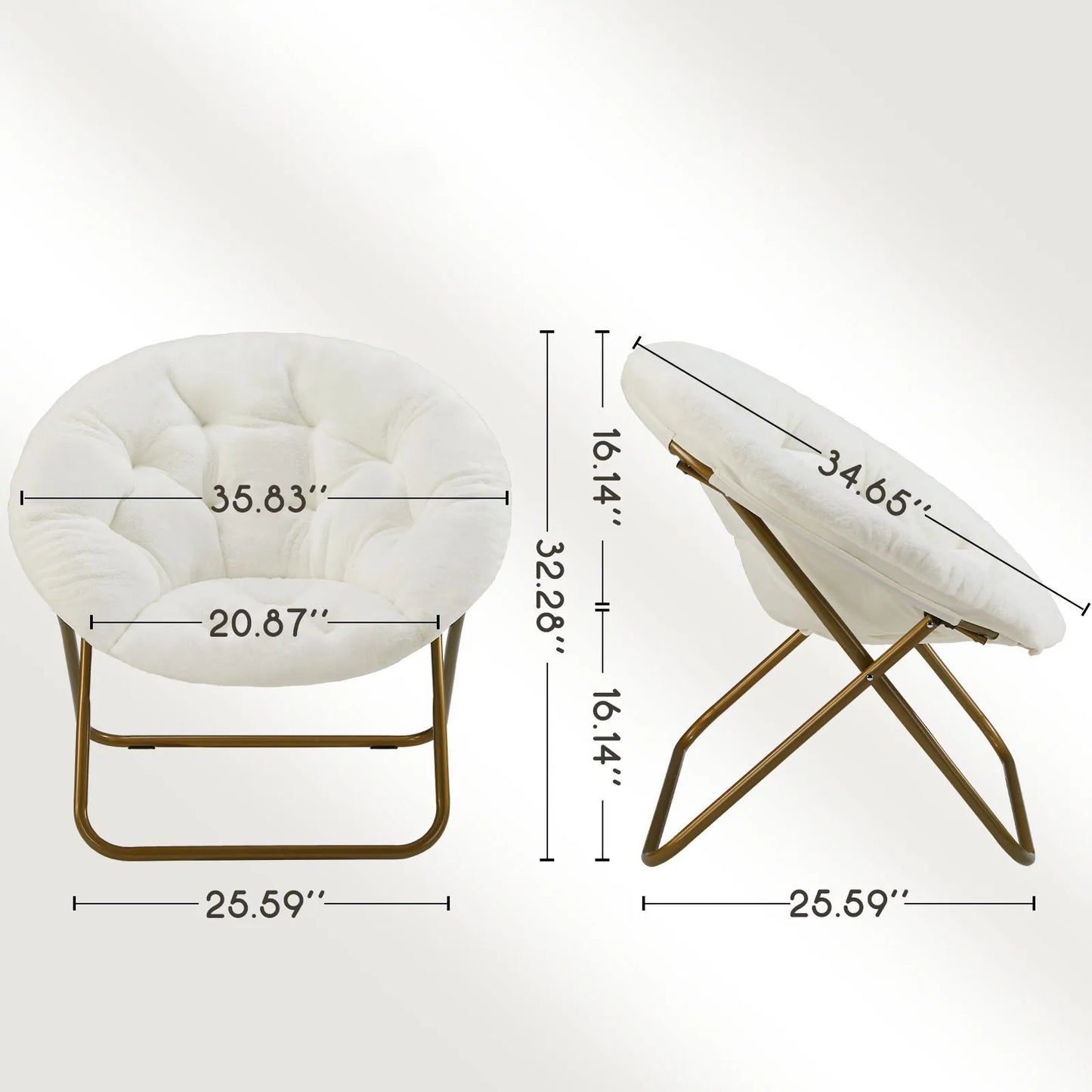 Alpine Faux Fur Saucer Chair
