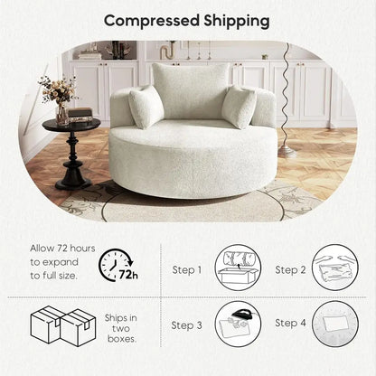 Averly Wide Swivel Barrel Chair