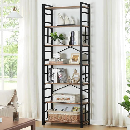 Vertex Industrial 7-Tier Display Bookshelf