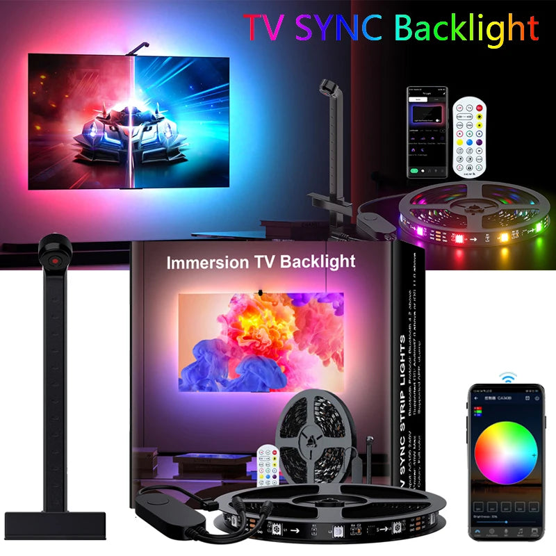 TV Sync Bias Lighting Strip, Fits 3.8–5M TVs