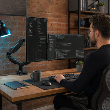 Gaming Dual Monitor Desk Mount
