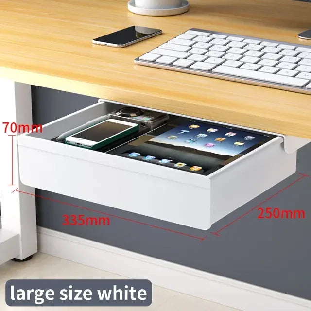 Hidden Under-Desk Drawer Organizer