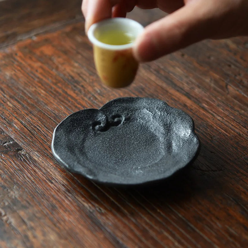 Hand-Carved Basalt Coaster