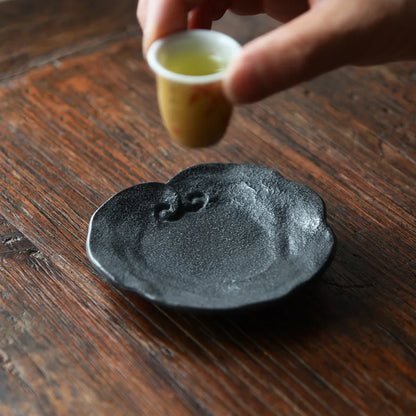 Hand-Carved Basalt Coaster