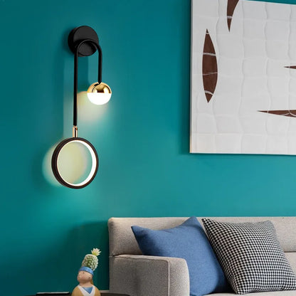 Orbis Gold-Accent LED Wall Light