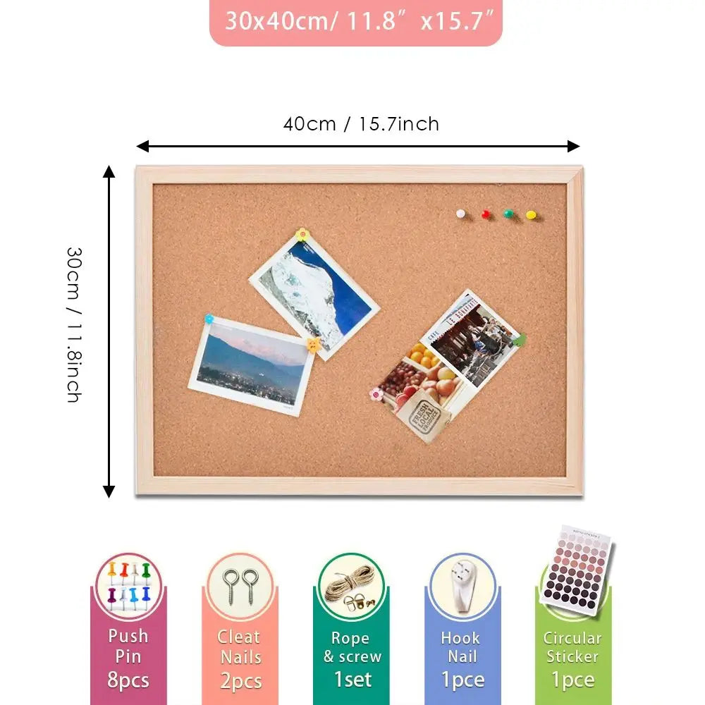 WoodFrame Cork Memo Wall Board