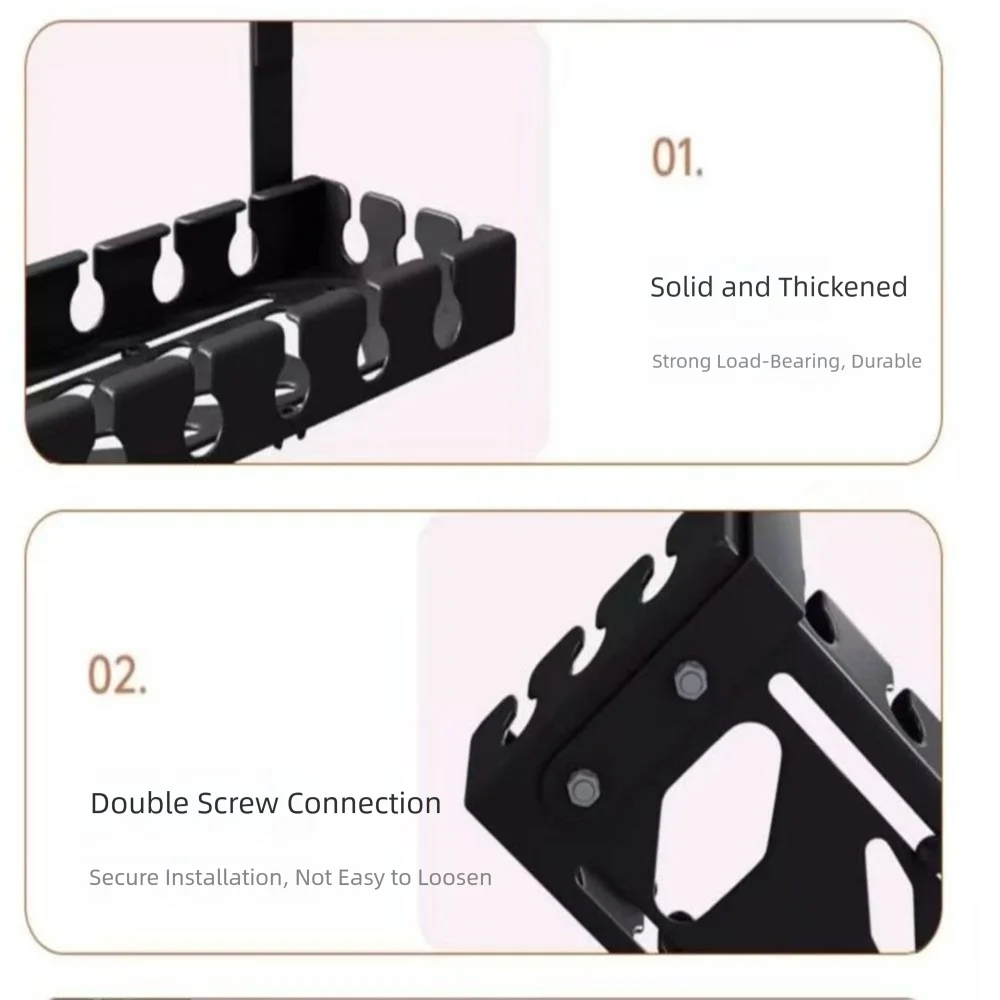 Extendable Under-Desk Cable Management Tray