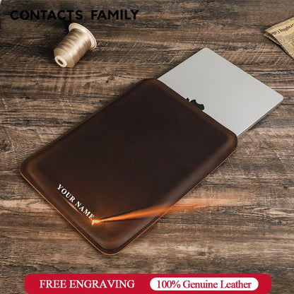Luxury Genuine Leather Laptop Sleeve