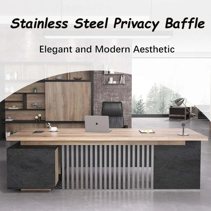 The Sovereign Grand Executive Office Desk with Integrated Storage Cabinet
