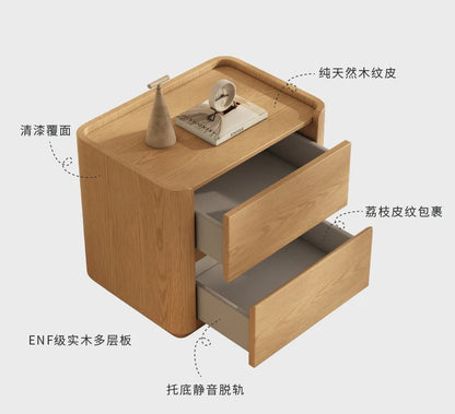 Modern Bedside Table with Integrated Storage