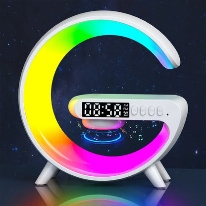 RGB Alarm Clock Wireless Charger Stand
