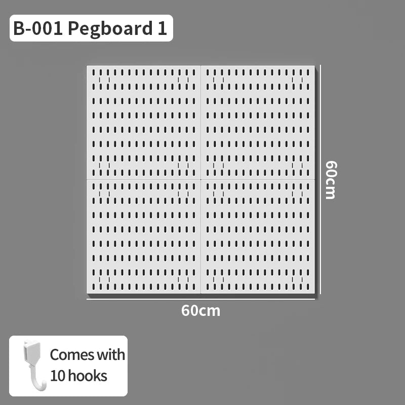 No-Holes Wall Pegboard Organizer