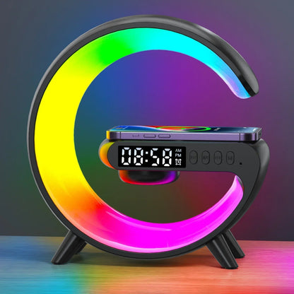 RGB Alarm Clock Wireless Charger Stand