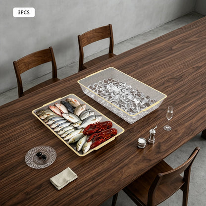 Chilled Serving Tray and Bowl Set