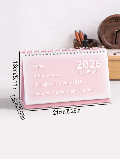 SpiralDesk 2026 Foldable Table Calendar