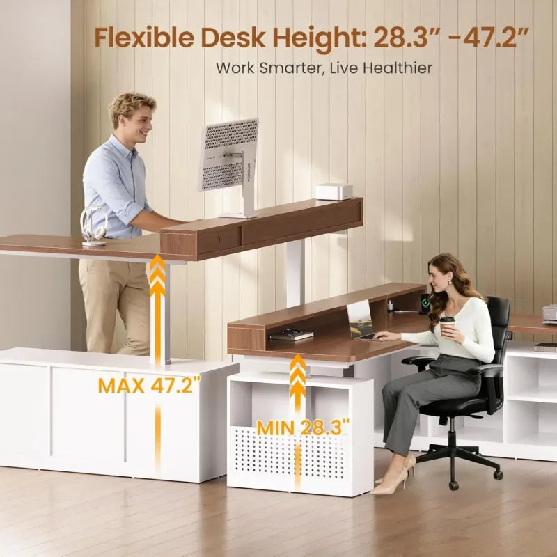 All Inclusive L-Shaped Electric Standing Desk