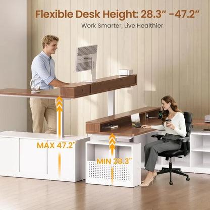 All Inclusive L-Shaped Electric Standing Desk