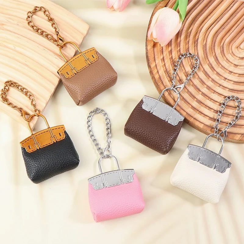Mini Birkin-Style Bag Charm Keychain