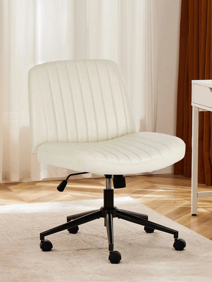 Wide Armless Cross-Legged Office Chair