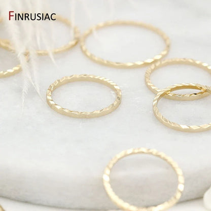 Gold Plated Jewelry Ring Connectors, 10Pc