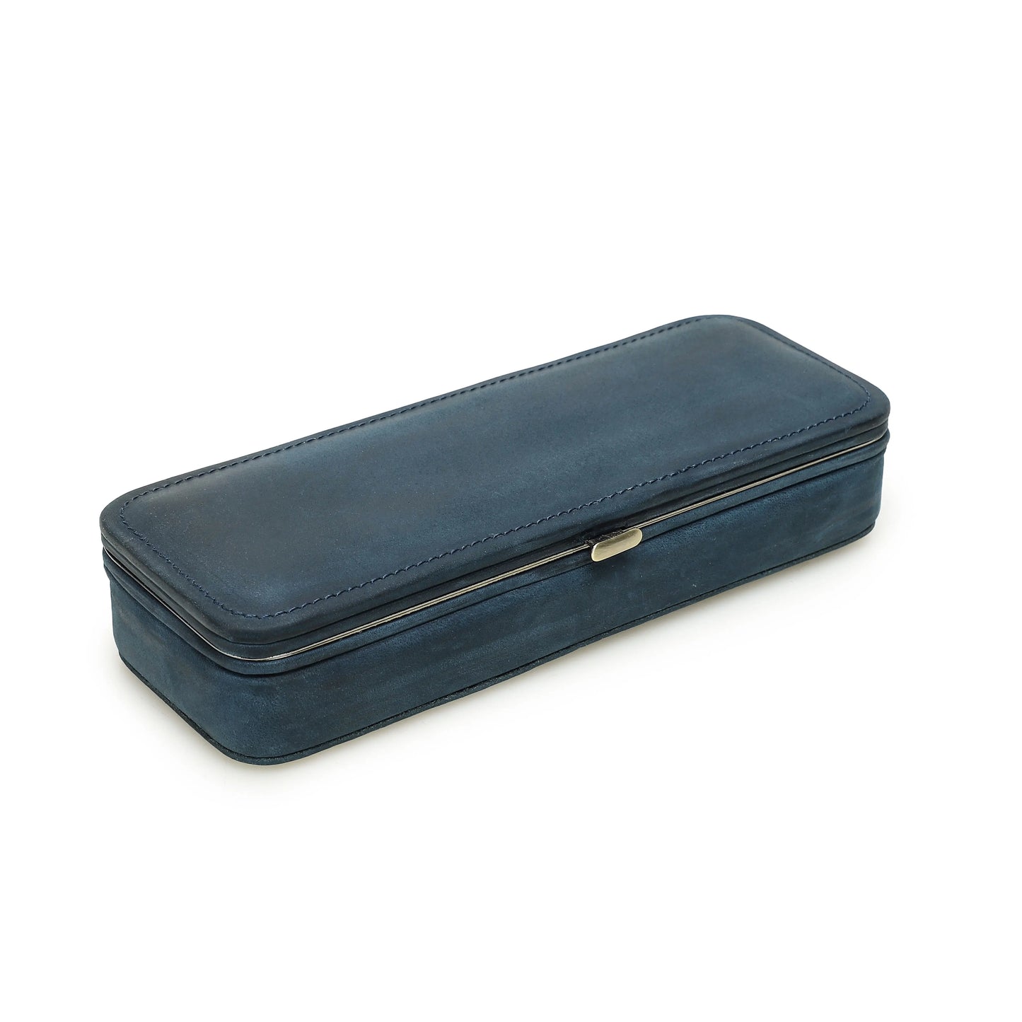 Vintage 3-Slot Leather Pen Case