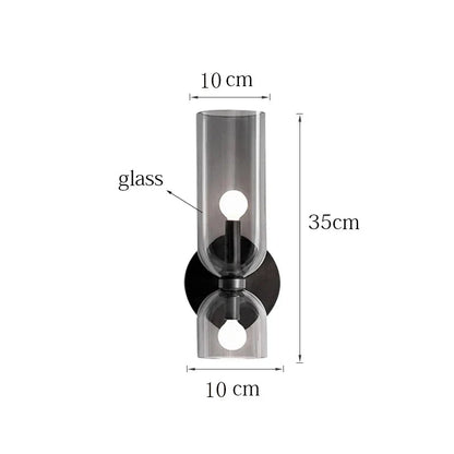 Smoked Glass Nordic Wall Lamp