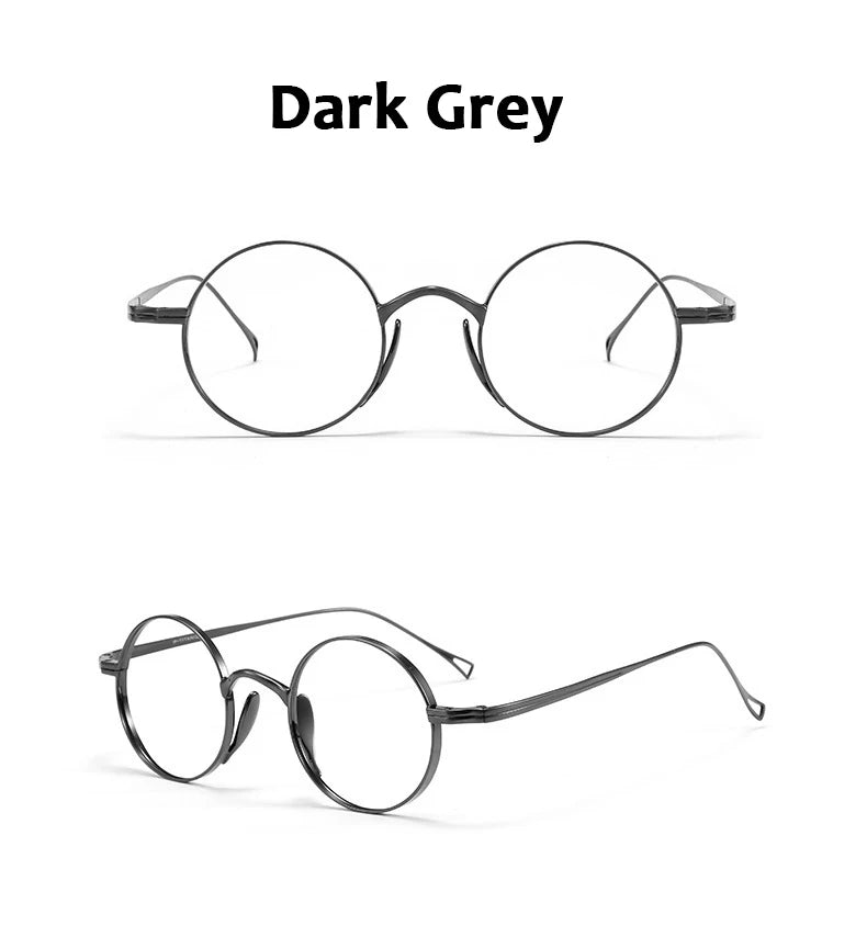 Titanium Retro Round Glasses