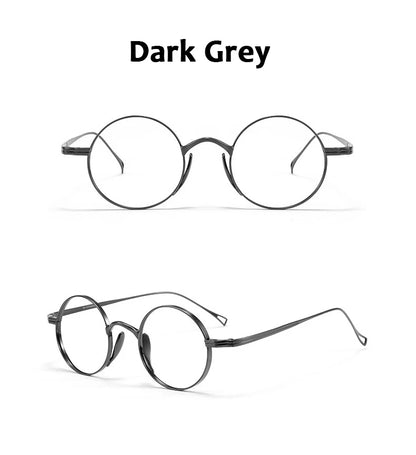 Titanium Retro Round Glasses