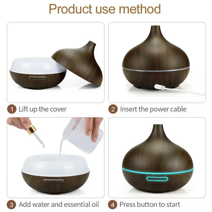 Wood Grain Aroma Diffuser & Humidifier