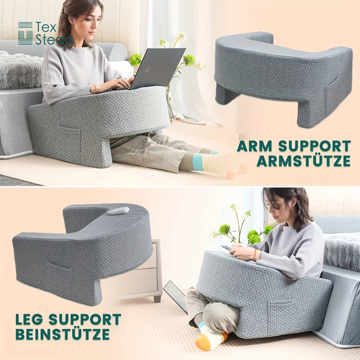 XL Memory Foam Bed Rest Pillow