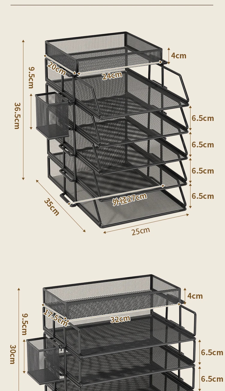 Metal Multi-Tier File Rack