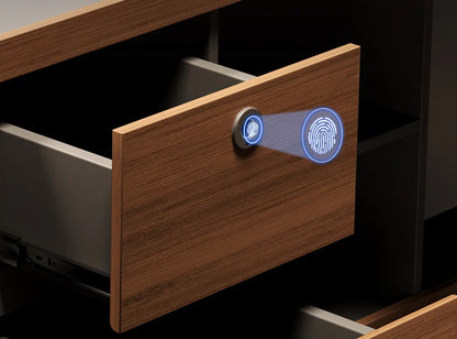 Designer Italian Solid Wood Executive L-Shaped Desk