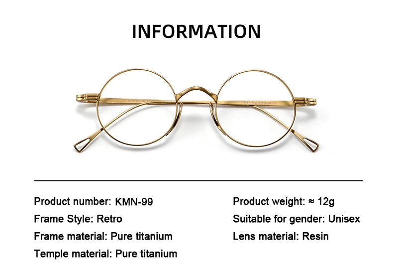 Titanium Retro Round Glasses