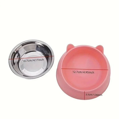Tilted Non-Slip Pet Bowl for Cats & Dogs