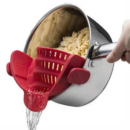 Clip-On Pot Strainer for Pans & Bowls